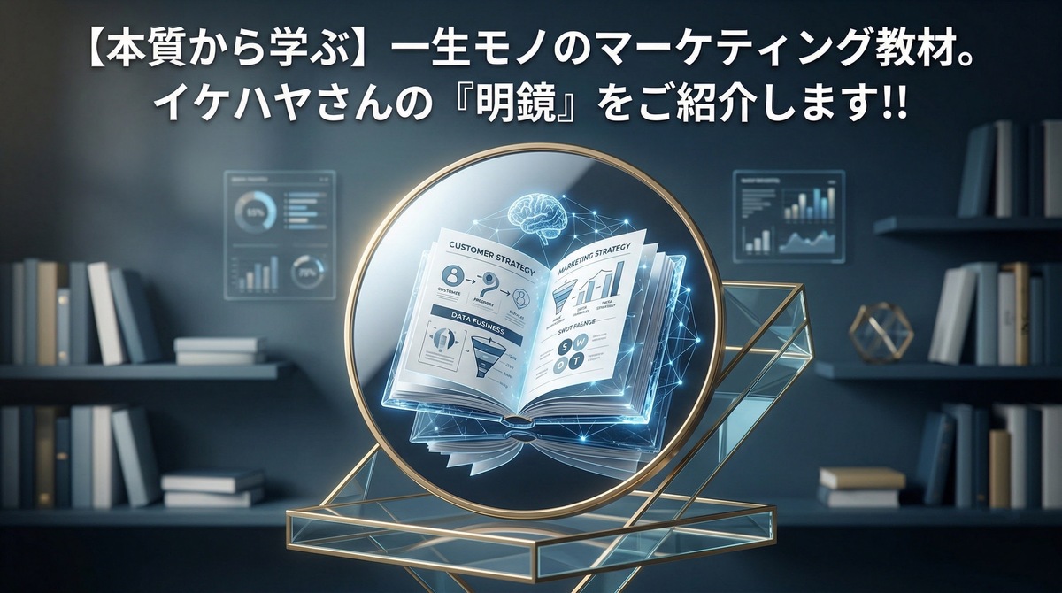 【本質から学ぶ】一生モノのマーケティング教材。イケハヤさんの『明鏡』をご紹介します!!