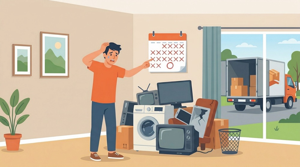 買取不可で粗大ごみも出せない！引越し直前のパニック