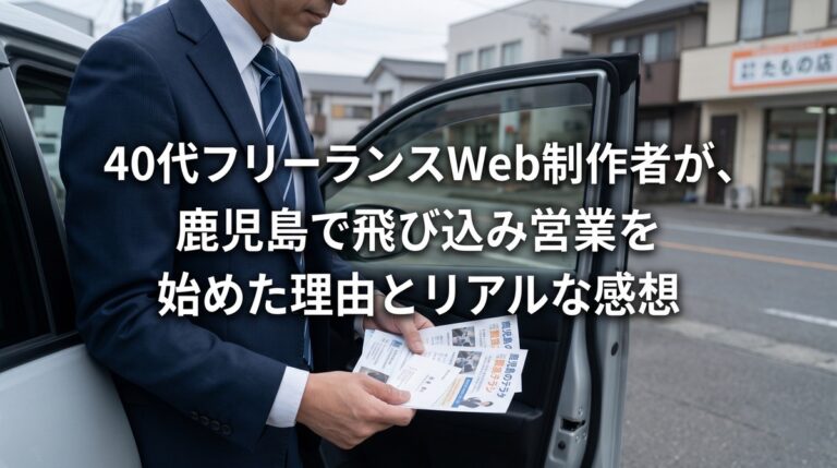 40代フリーランスWeb制作者が、鹿児島で飛び込み営業を始めた理由とリアルな感想