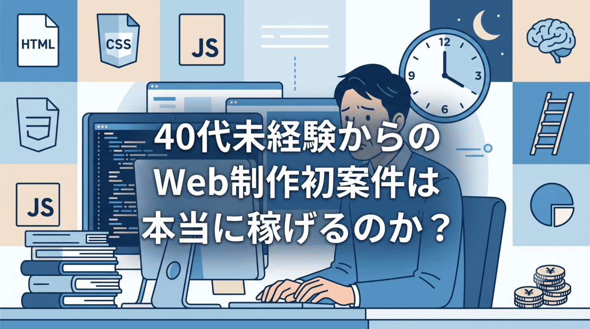 40代未経験からのWeb制作初案件は本当に稼げるのか？