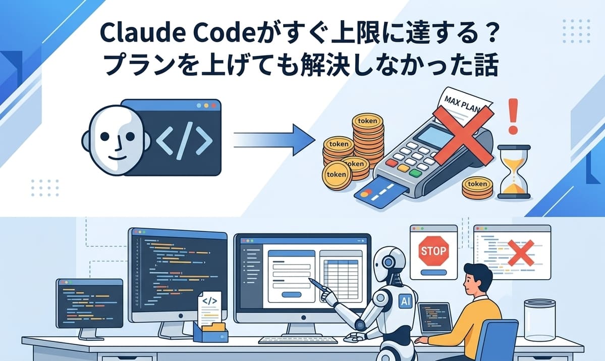 Claude Codeがすぐ上限に達する？プランを上げても解決しなかった話