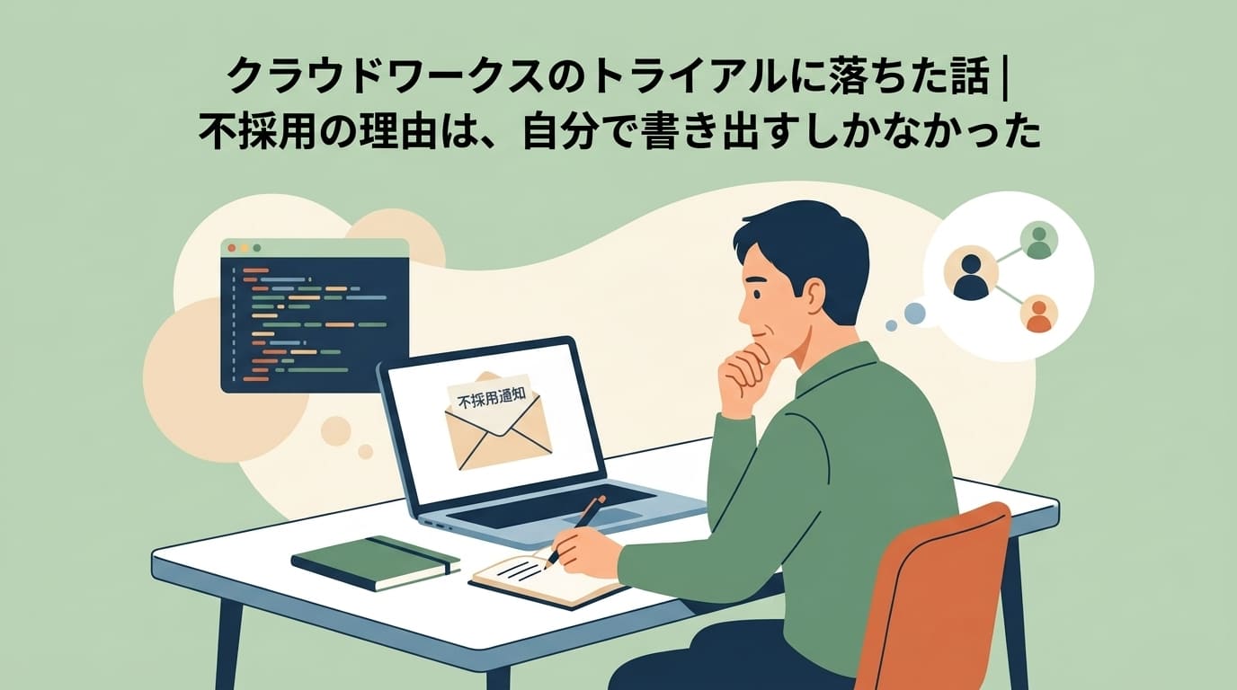 クラウドワークスのトライアルに落ちた話｜不採用の理由は、自分で書き出すしかなかった