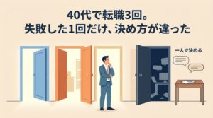 40代で転職3回。失敗した1回だけ、決め方が違った