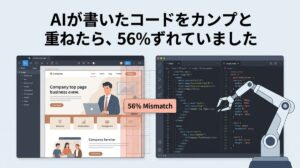 AIが書いたコードをカンプと重ねたら、56%ずれていました