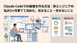 Claude CodeでAI秘書を作る方法｜非エンジニアの私が2ヶ月育てて決めた、任せること・任せないこと
