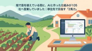 畑で苗を植えている間に、AIと作った仕組みが105社へ営業していました｜移住先で目指す「2馬力」