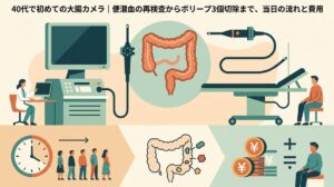 40代で初めての大腸カメラ｜便潜血の再検査からポリープ3個切除まで、当日の流れと費用