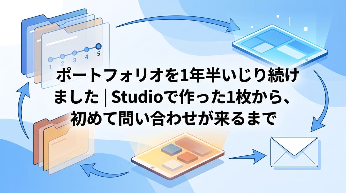 ポートフォリオを1年半いじり続けました｜Studioで作った1枚から、初めて問い合わせが来るまで