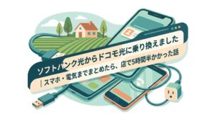 ソフトバンク光からドコモ光に乗り換えました｜スマホ・電気までまとめたら、店で5時間半かかった話