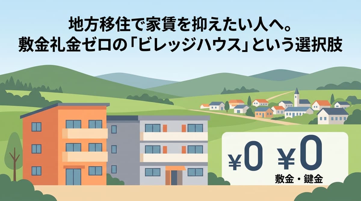 地方移住で家賃を抑えたい人へ。敷金礼金ゼロの「ビレッジハウス」という選択肢