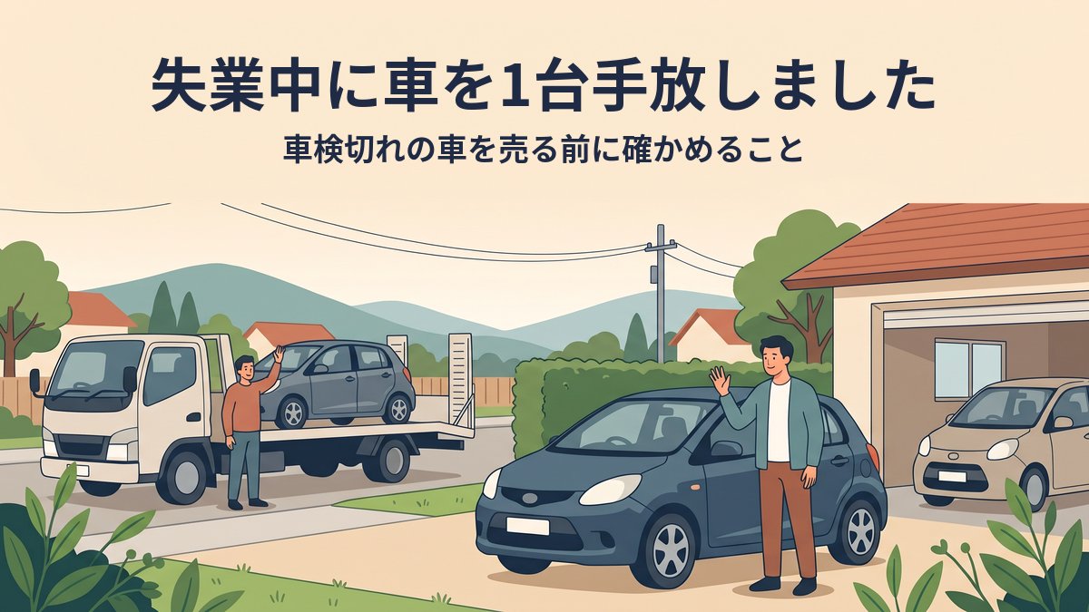 失業中に車を1台手放しました|車検切れの車を売る前に確かめること