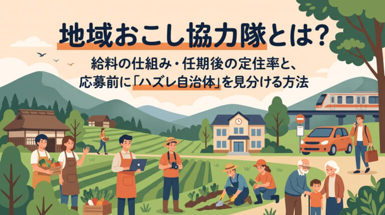 地域おこし協力隊とは？給料の仕組み・任期後の定住率と、応募前に「ハズレ自治体」を見分ける方法