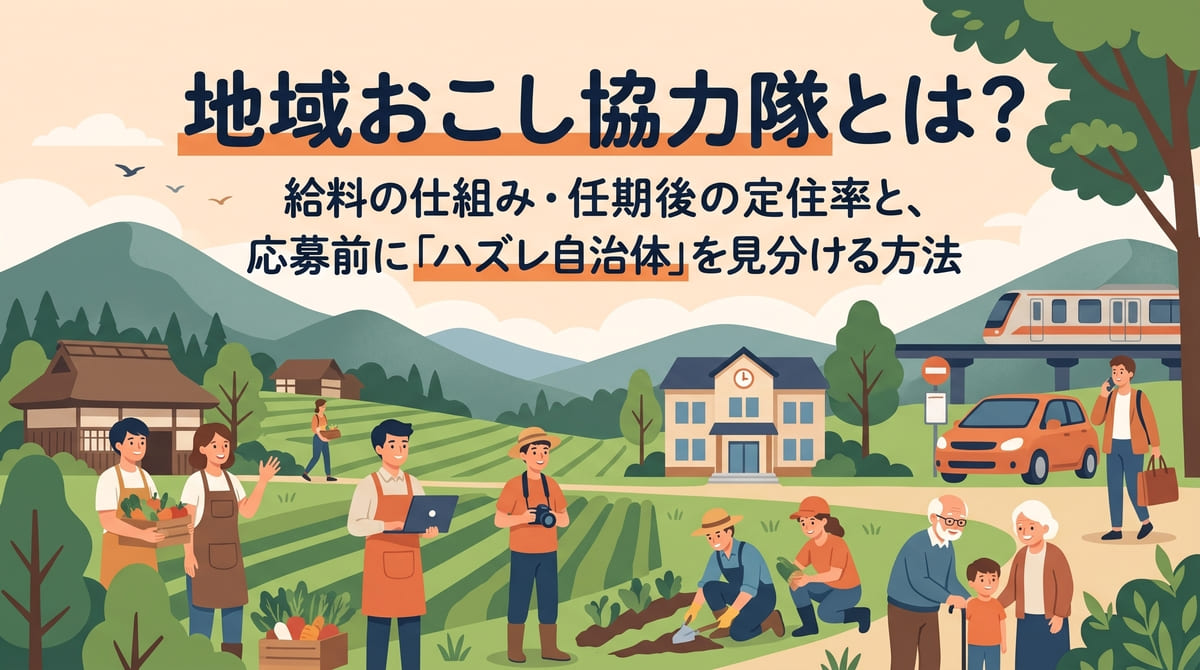地域おこし協力隊とは？給料の仕組み・任期後の定住率と、応募前に「ハズレ自治体」を見分ける方法