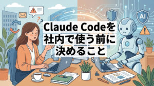 Claude Codeを社内で使う前に決めること｜AI秘書で事故を重ねた非エンジニアが、研修より先に用意したもの