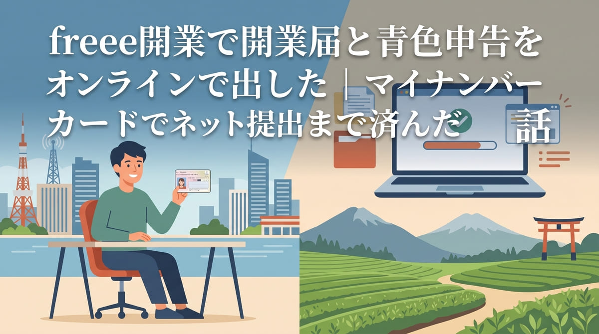 freee開業で開業届と青色申告をオンラインで出した｜マイナンバーカードでネット提出まで済んだ話