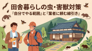 田舎暮らしの虫・害獣対策｜移住前に知っておきたい「自分でやる範囲」と業者に頼む線引き