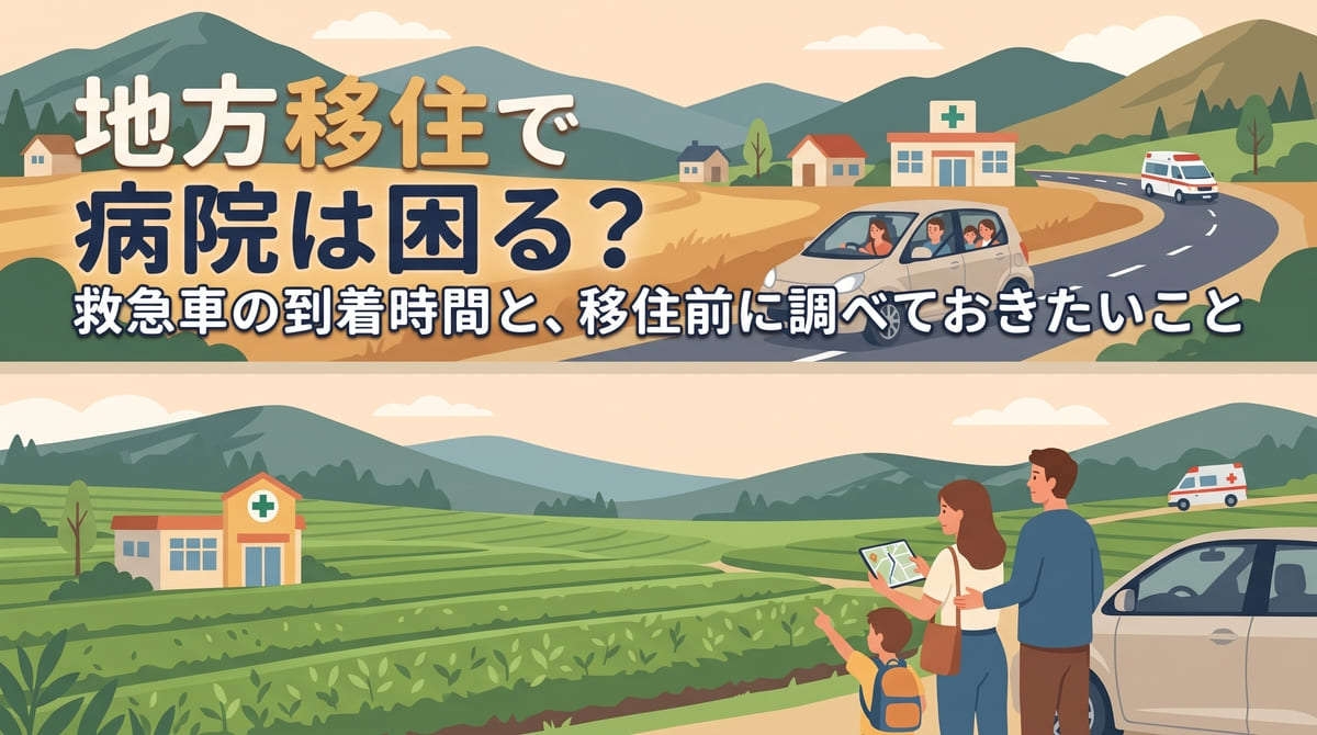 地方移住で病院は困る？救急車の到着時間と、移住前に調べておきたいこと